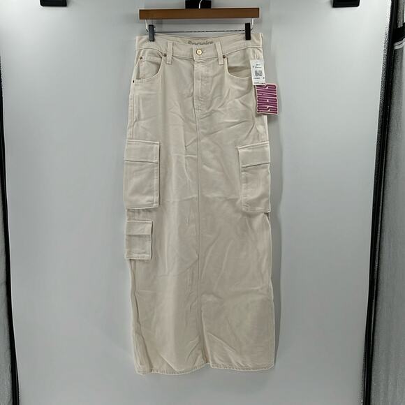 Mother Snacks The Fun Dip Cargo Maxi Skirt - Natural - 27 - New with tags - Picture 1 of 11